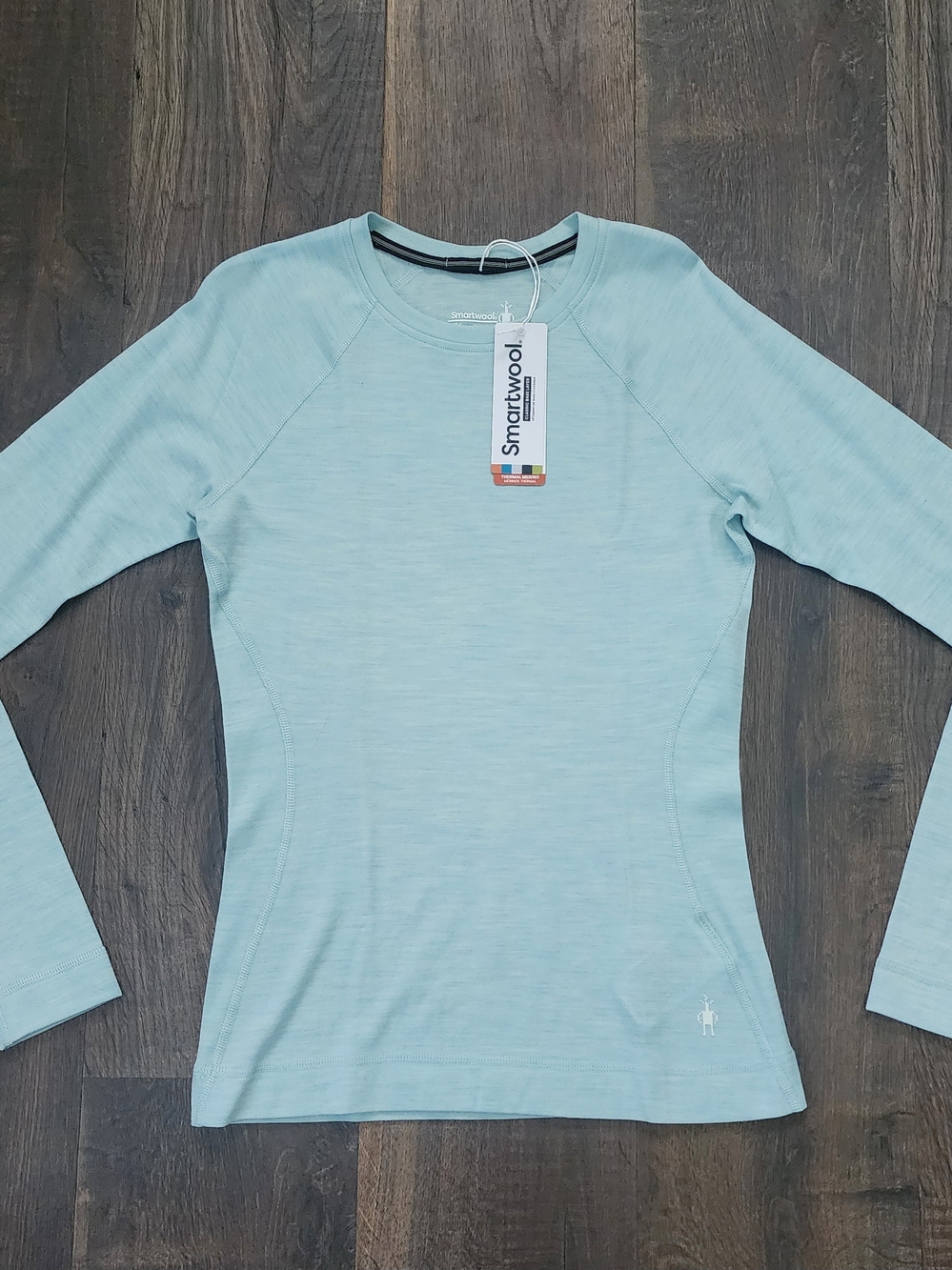 Smartwool Women's Light Blue Long-Sleeve Crew Neck Base Layer